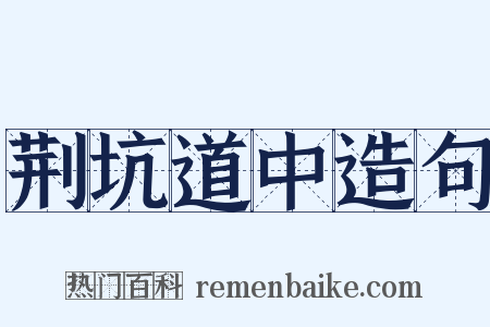 荆坑道中造句是什么意思的图片